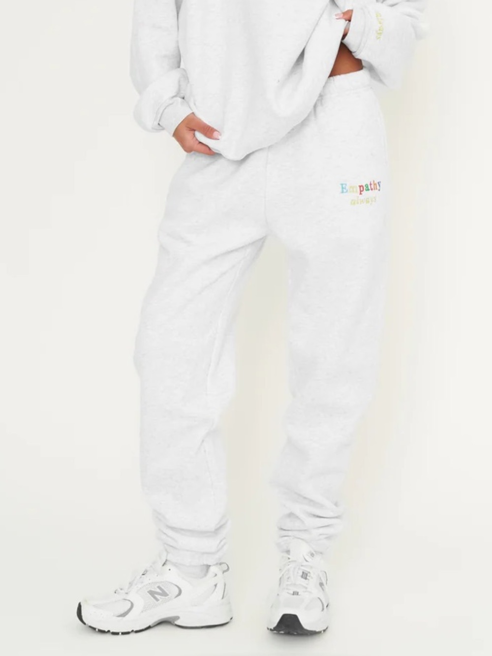 Mayfair Group 'Empathy Always' Embroidered Joggers